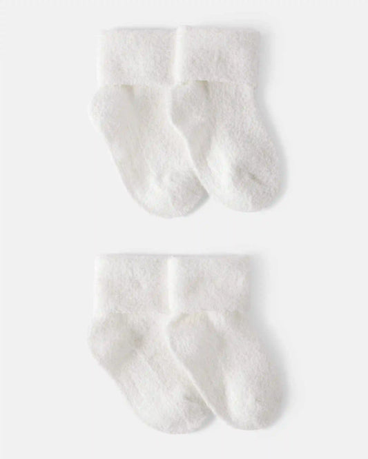 Baby 4-Pack Foldover Chenille Booties