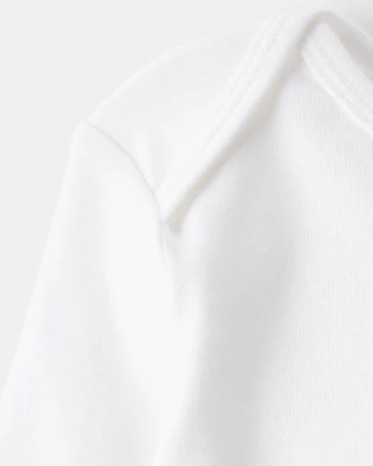 Baby 4-Pack Long-Sleeve Bodysuits - White