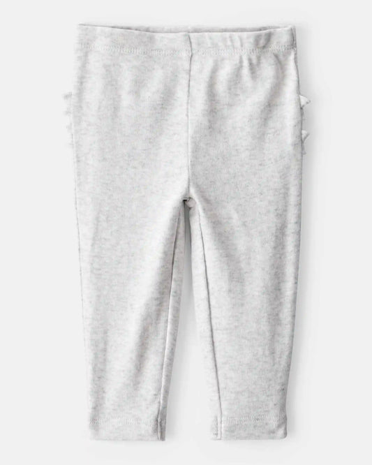 Baby Girl 2-Pack Ruffle-Detail Cotton Pants - Grey/Pink