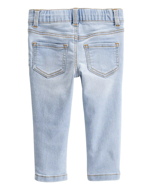 Baby Light Blue Wash Skinny-Leg Jeans