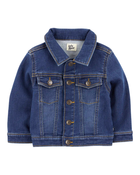 Baby Boy Knit-Like Denim Jacket - Dark Wash