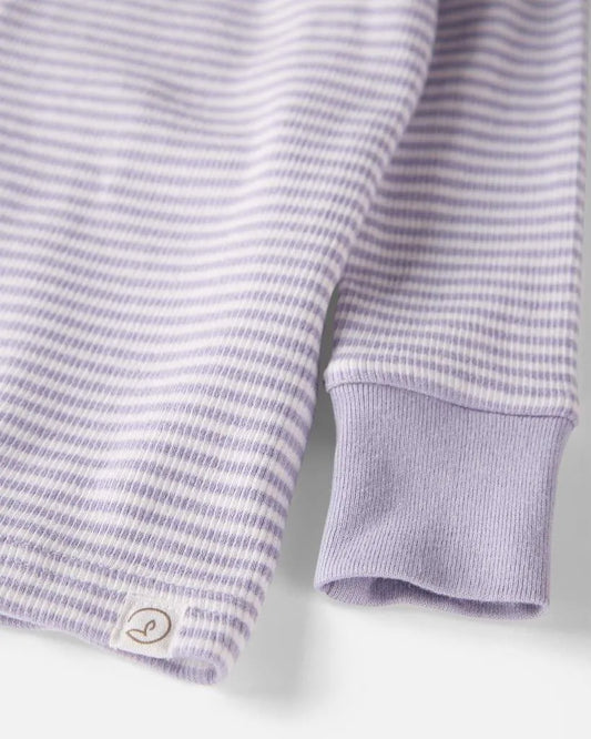 Baby Girl Striped Organic Cotton Pajamas Set