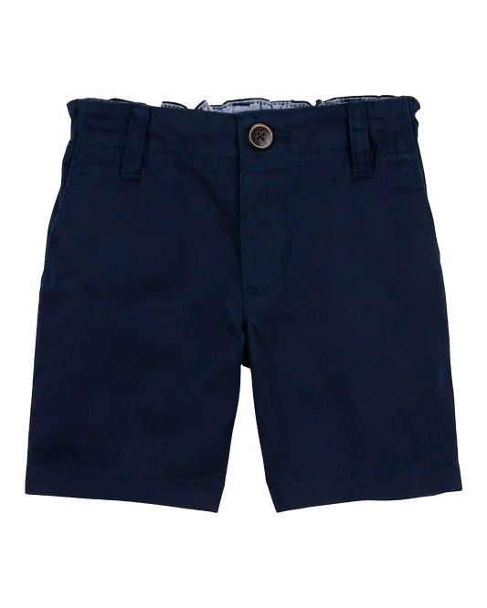 Baby Boy Stretch Chino Shorts - Navy