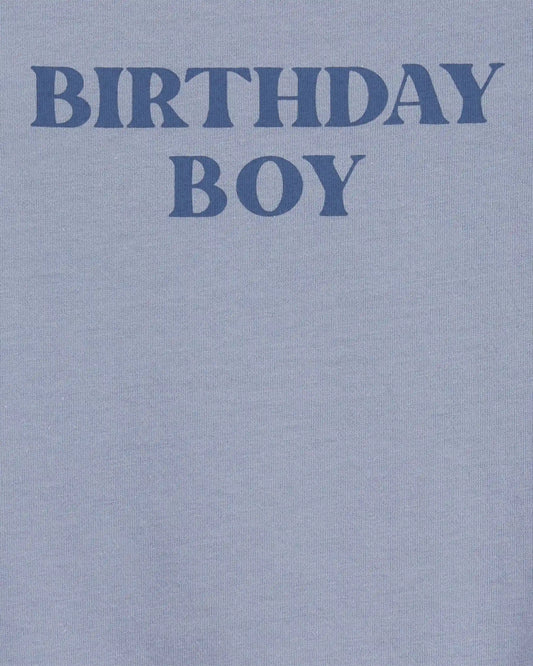 Baby Birthday Boy Short-Sleeve Bodysuit - Blue