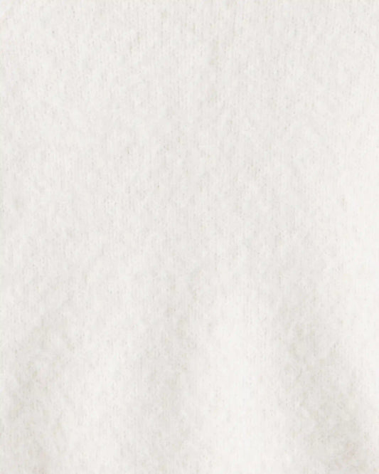 Baby Girl Brushed Sweater - White