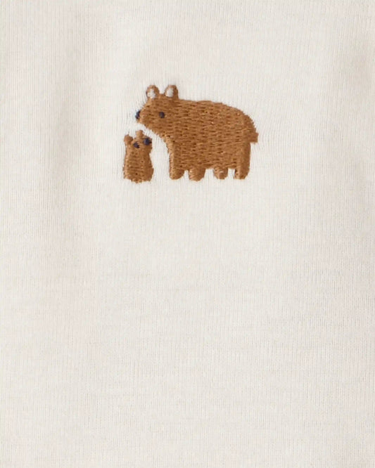 Baby Boy 3-Piece Bear Print Long-Sleeve Bodysuit & Pant Set - Brown/White