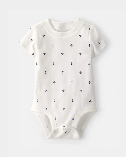 Baby Boy 3-Piece Anchor Polo Outfit Set - Red/Blue/White