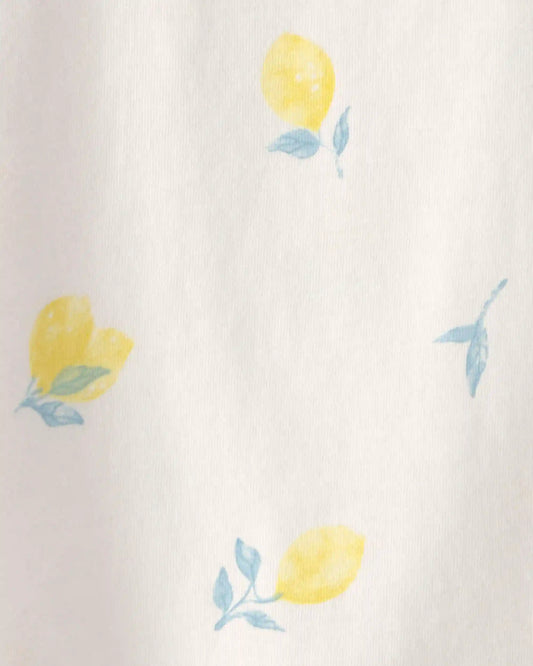 Baby Girl Lemon Relaxed Top - Cream