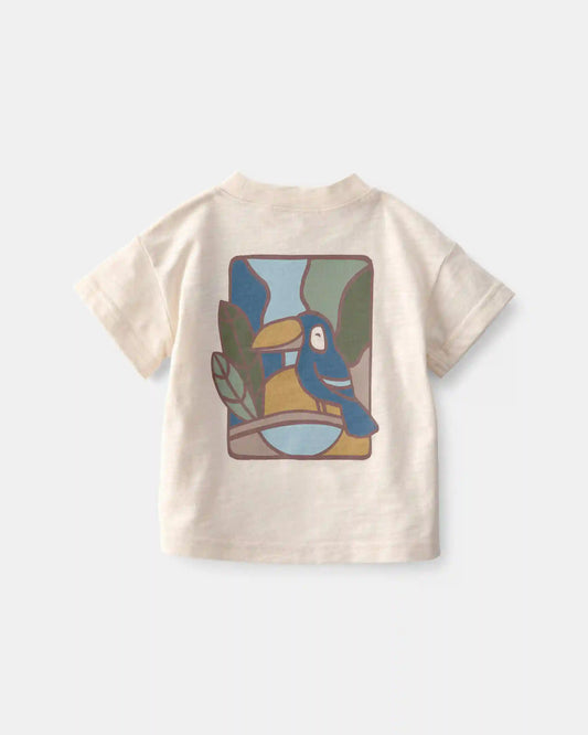 Baby Boy 2-Piece Toucan Solid Short-Sleeve Top & Short Set - Green/White