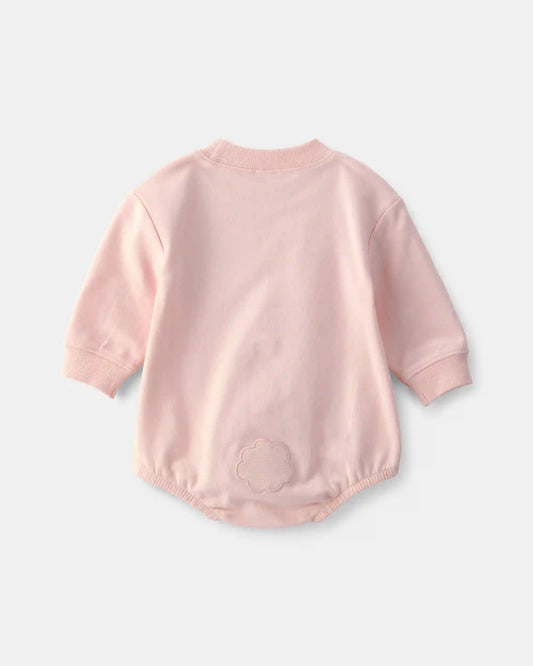 Baby Girl Bunny Bubble Romper & Hat Set - Pink