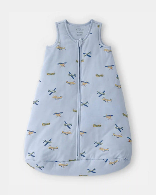 Baby Boy Plane 2-Way Zip PurelySoft Wearable Blanket - Blue