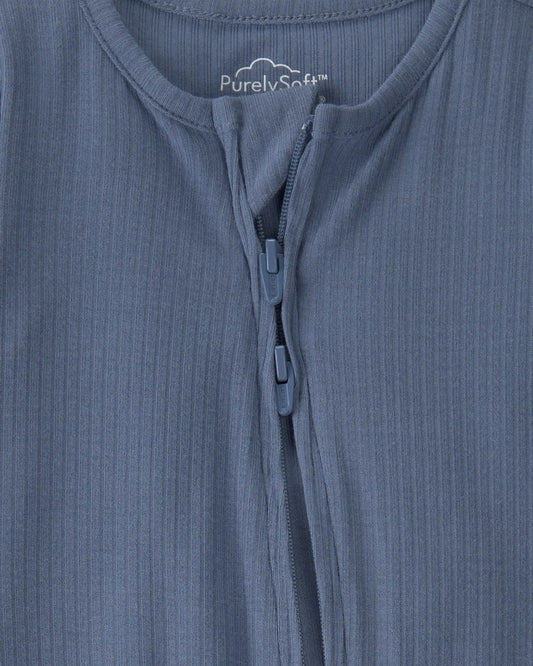Baby Boy 2-Way Zip PurelySoft Sleep & Play Pajama - Blue