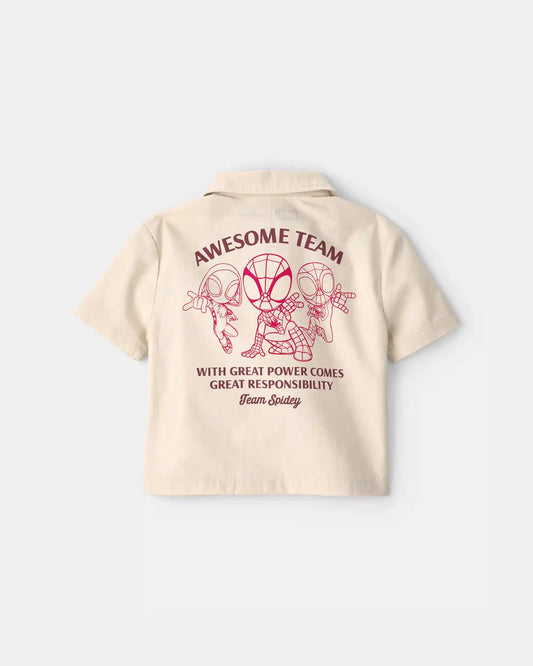 Baby Boy 2-Piece ©Marvel Spider-Man Top & Short Set - Khaki