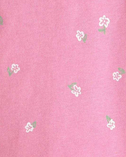 Baby Girl Floral Relaxed Top - Pink