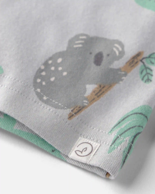 Baby 2-Piece Organic Cotton Ribbed Pajama Set in Aussie Friends Print