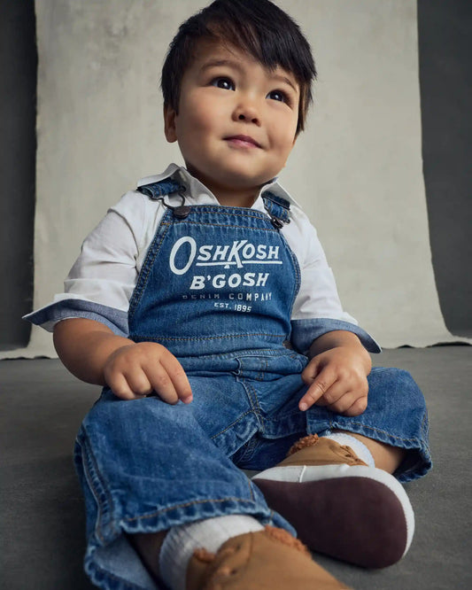 Baby Boy Long-Sleeve Button-Down Bodysuit - White