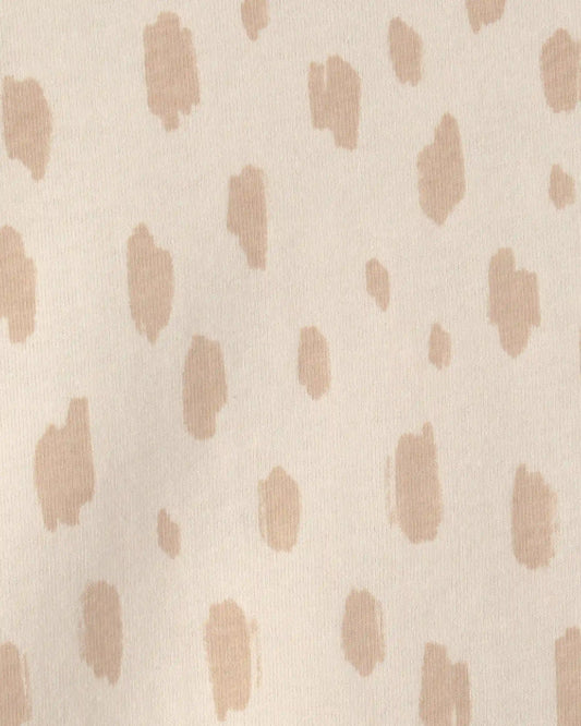 Baby Girl Dot Relaxed Peplum Top - Cream
