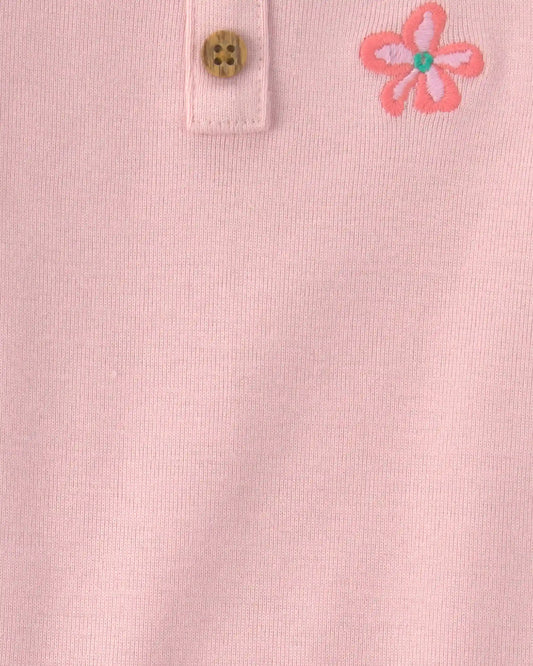 Baby Girl 2-Piece Floral Sleeveless Top & Short Set - Pink