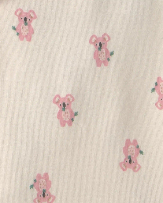 Baby Girl 5-Pack Bunny Multipack Bodysuits - Pink/Ivory