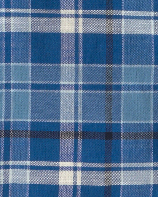 Baby Boy Plaid Short-Sleeve Button-Down Shirt - Blue