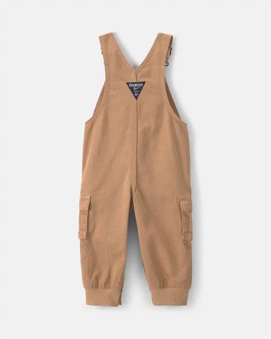 Baby Boy Cargo Overalls - Khaki