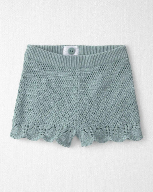 Baby Girl 2-Piece Organic Cotton Knit Top & Short Set