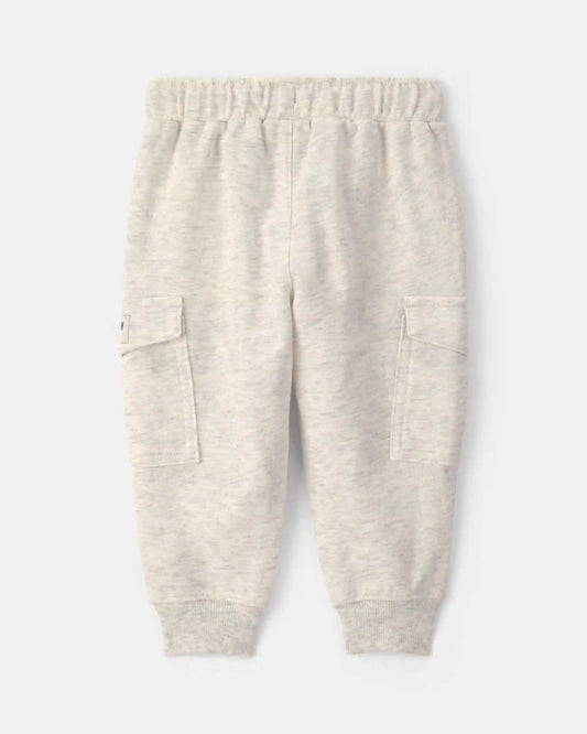 Baby Boy French Terry Cargo Knit Joggers - Grey