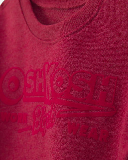 Baby Boy OshKosh Logo French Terry Pullover Sweatshirt - Red