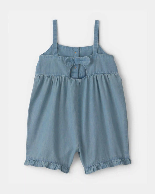 Baby Girl Chambray Sleeveless Romper