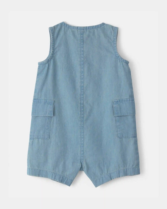 Baby Beach Cruiser Chambray Sleeveless Romper