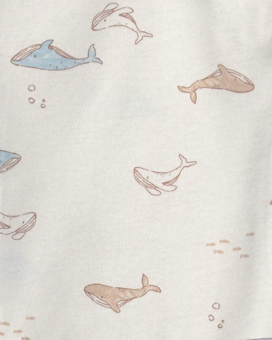 Baby 3-Piece Whale Long-Sleeve Top & Pant Set - Ivory