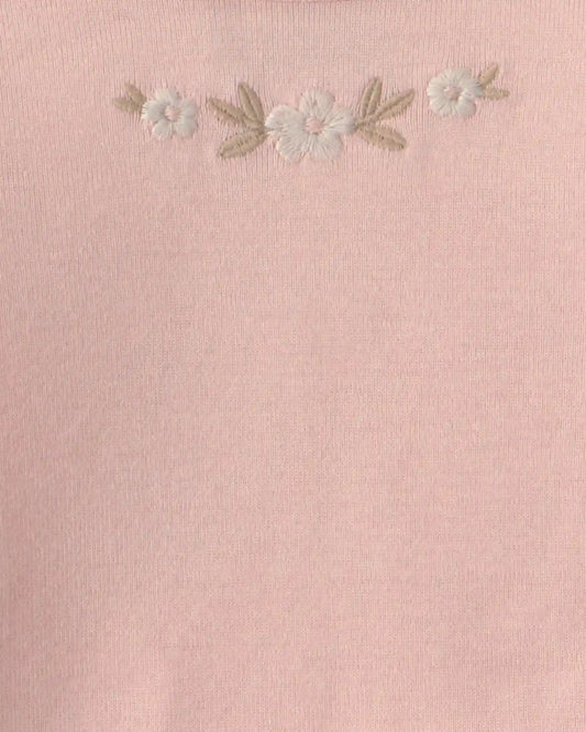 Baby Girl 3-Piece Floral Bodysuit & Pant Set - Pink/Ivory