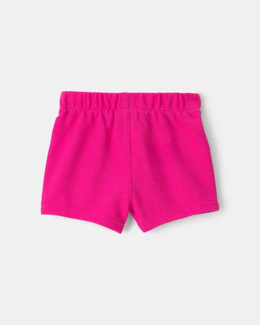 Baby Girl Drawstring Shorts - Pink