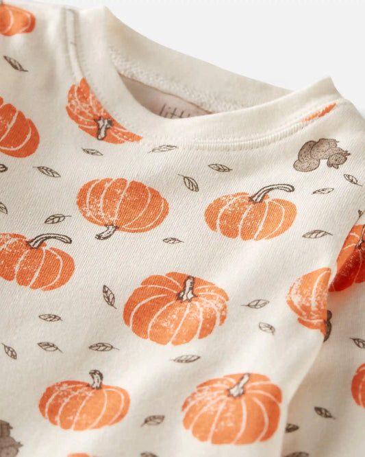 Baby 2-Piece Organic Cotton Pajamas in Harvest Pumpkins