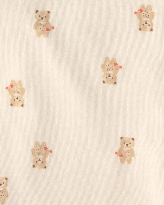 Baby Boy 4-Pack Bear Burp Cloths - Brown/Ivory