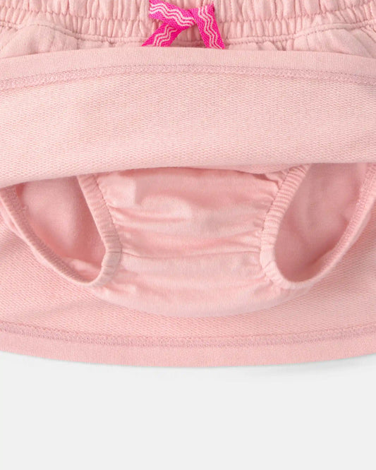 Baby Girl French Terry Skort - Pink