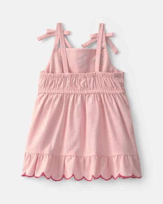 Baby Girl Cherry Short-Sleeve Dress - Pink