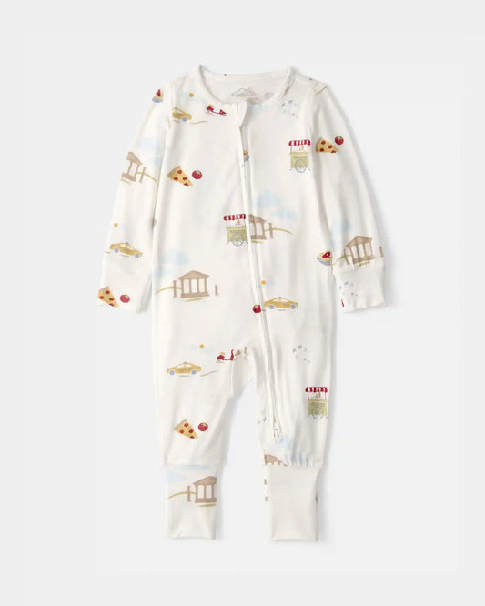 Baby Italy 2-Way Zip PurelySoft™ Sleep & Play Pajama - Cream