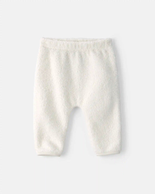 Baby 2-Piece Bear Fleece Long-Sleeve Top & Pant Set - Cream