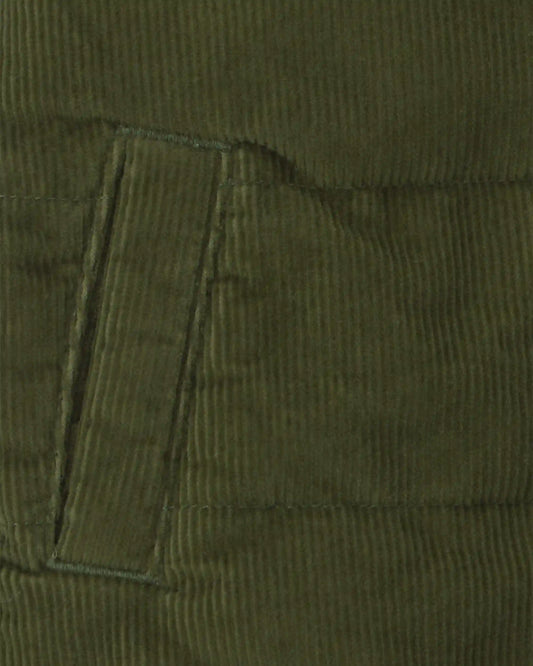 Baby Boy Color Block Corduroy Vest - Olive Green/Blue