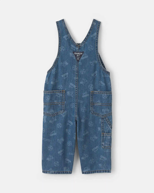 Baby Logo Denim Overalls - Light Wash