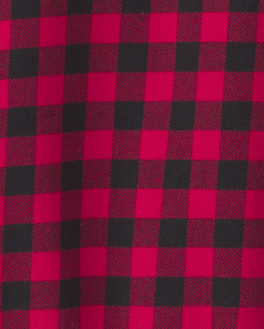 Baby Boy Buffalo Check Long-Sleeve Bodysuit - Red/Black