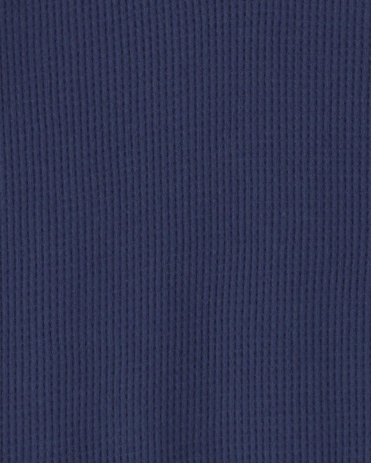Baby Boy Thermal Long-Sleeve Hooded Bodysuit - Navy Blue