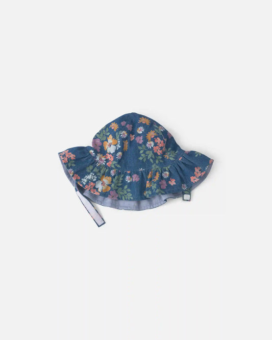 Baby Girl Floral Chambray Bucket Hat