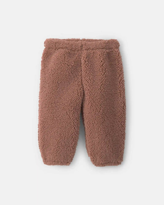 Baby Boy 3-Piece Dog Teddy Fleece Layering Set - Brown