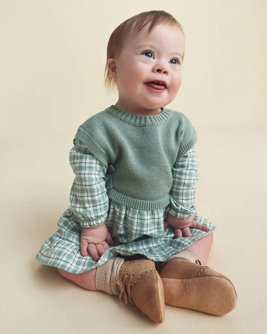 Baby Girl Bow Mocassin Shoes - Tan