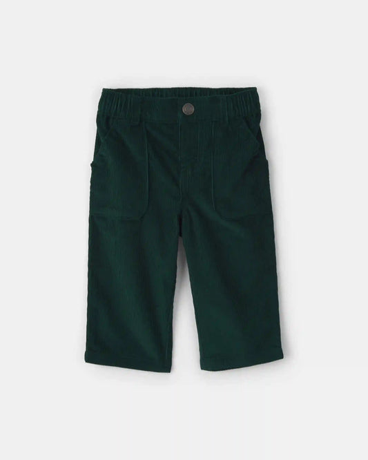 Baby Boy 2-Piece Christmas Twill Long-Sleeve Top & Pant Set - Cream/Green