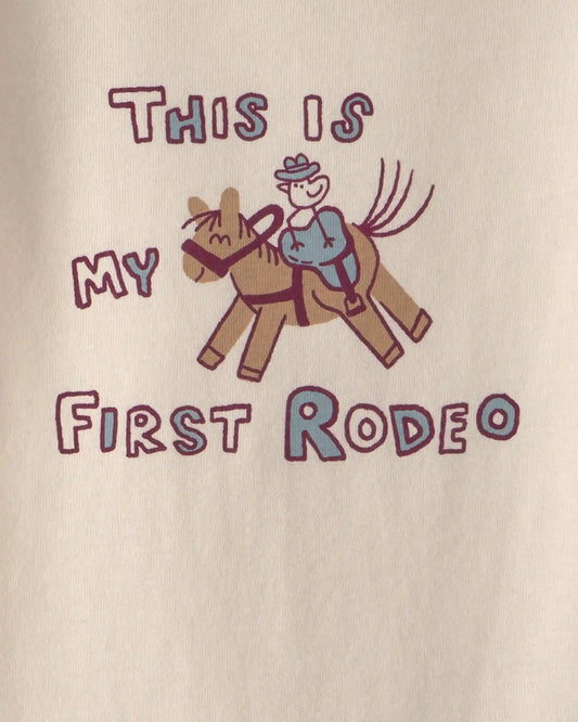 Baby 'This Is My First Rodeo' Long-Sleeve Graphic Bodysuit - Cream