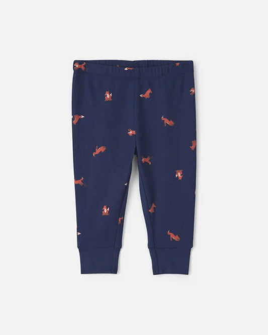 Baby Boy 3-Piece Fox Long-Sleeve Bodysuit & Pant Set - Navy Blue/Grey