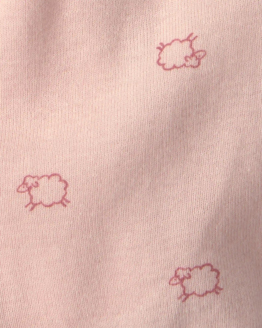 Baby Girl Sheep Side-Snap Tank - Pink